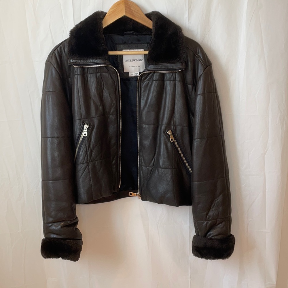 ANDREW MARC LEATHER JACKET